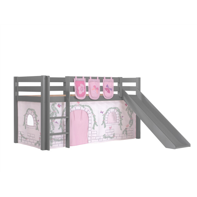 Lucevi pino halfhoogslaper h115cm met glijbaan 90 x 200 cm birdy 3011936 large