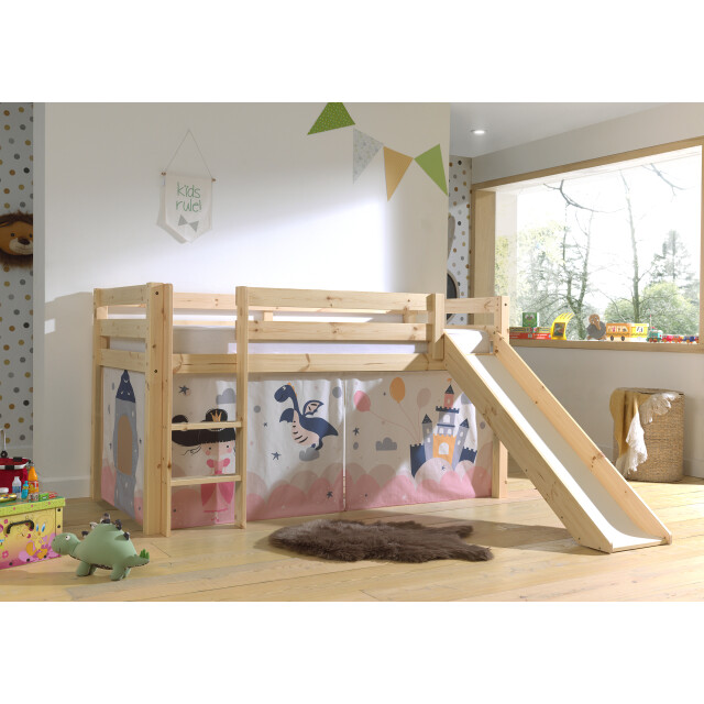 Lucevi pino halfhoogslaper h115cm + ladder + glijbaan + princess sophie 3012019 large