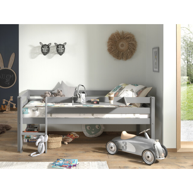 Lucevi pino halfhoogslaper h85cm met ladder 90 x 200 cm pino hangtablet 3012177 large