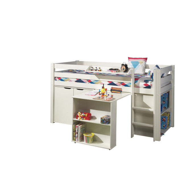 Lucevi pino halfhoogslaper h115cm met ladder 90 x 200 cm pino bureau voor 3012319 large