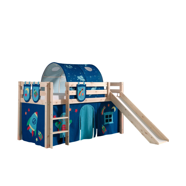 Lucevi pino halfhoogslaper + ladder + glijbaan + astro gordijntjes + 3 zakjes 3012338 large