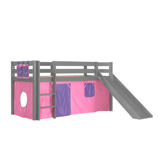 Lucevi pino halfhoogslaper h115cm met glijbaan 90 x 200 cm bella 3011940 large