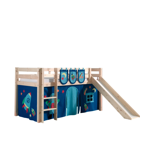 Lucevi pino halfhoogslaper + ladder + glijbaan + astro gordijntjes + 3 zakjes 3012336 large