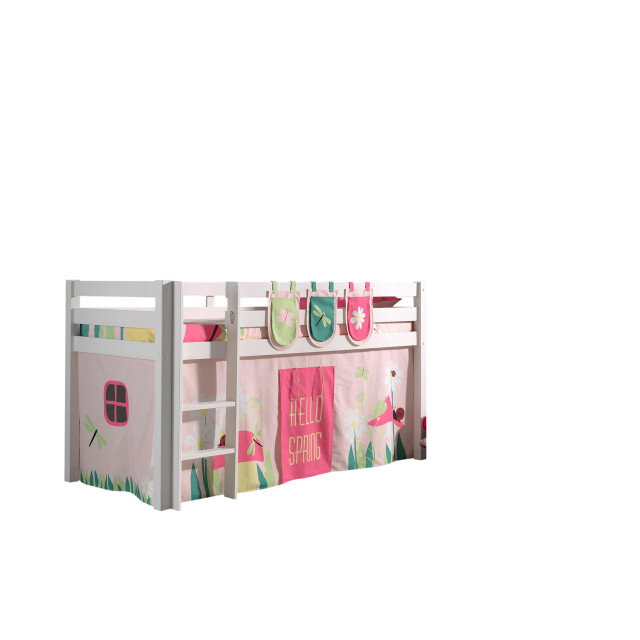 Lucevi pino halfhoogslaper h115cm met ladder 90 x 200 cm spring 3012399 large