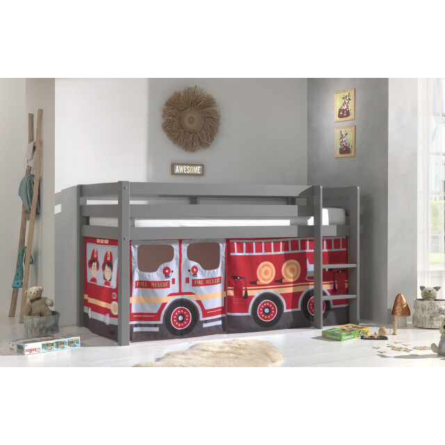 Lucevi pino halfhoogslaper h115cm met ladder 90 x 200 cm fire truck 3012099 large