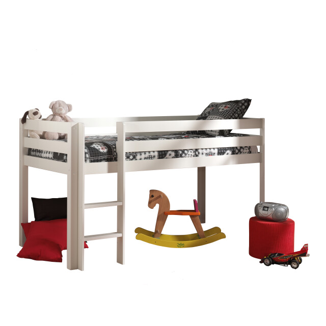 Lucevi pino halfhoogslaper met ladder 90x200cm - h115cm 3012422 large