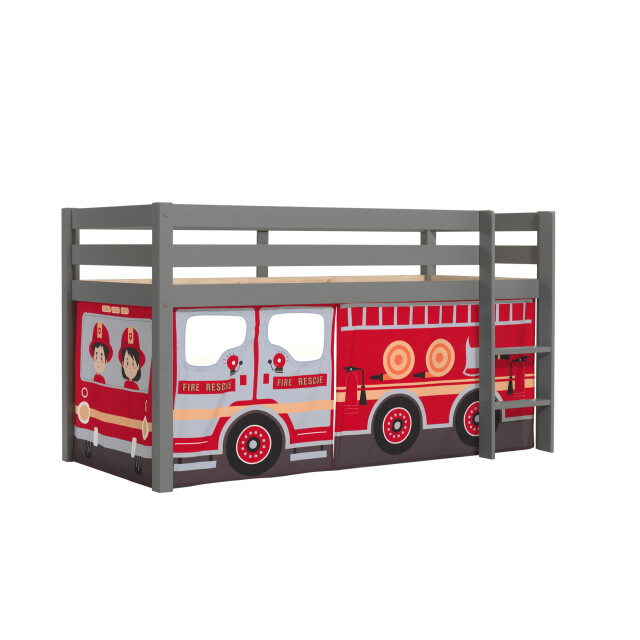 Lucevi pino halfhoogslaper h115cm met ladder 90 x 200 cm fire truck 3012099 large