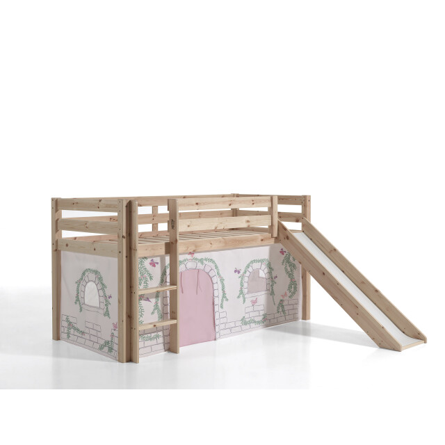 Lucevi pino halfhoogslaper + ladder + glijbaan + birdy gordijntjes - 3012339 large