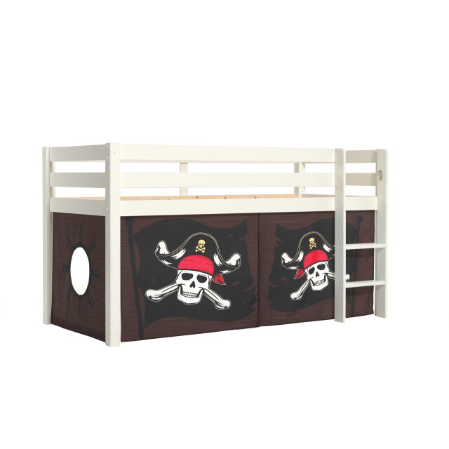 Lucevi pino halfhoogslaper h115cm met ladder 90 x 200 cm caribian pirates 3012080 large
