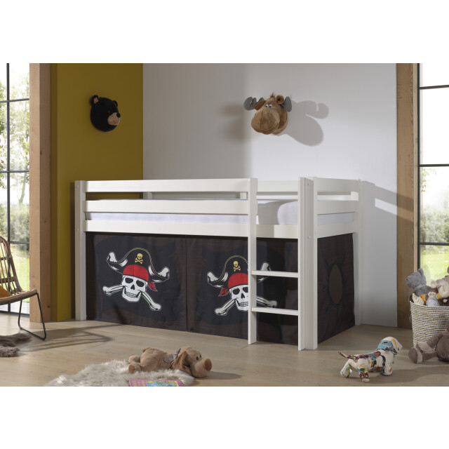 Lucevi pino halfhoogslaper h115cm met ladder 90 x 200 cm caribian pirates 3012080 large