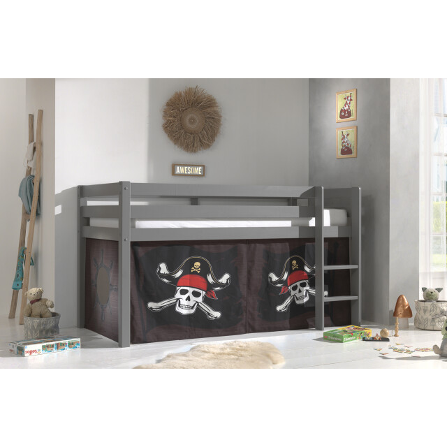 Lucevi pino halfhoogslaper h115cm met ladder 90 x 200 cm caribian 3012102 large