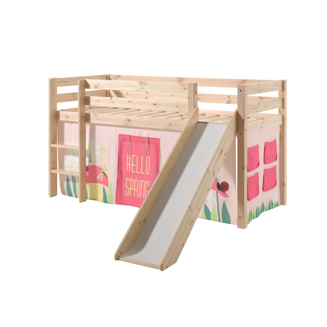 Lucevi pino halfhoogslaper + ladder + glijbaan + spring gordijntjes - 3012324 large