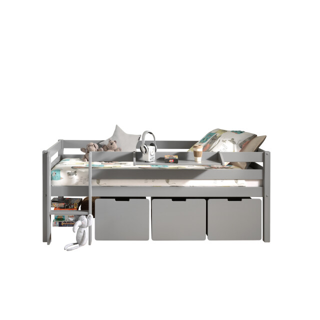 Lucevi pino halfhoogslaper h85cm met ladder 90 x 200 cm pino set van 3 3012183 large