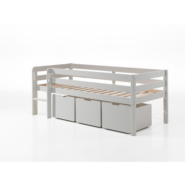 Lucevi pino halfhoogslaper h85cm met ladder 90 x 200 cm pino set van 3 3012180 large