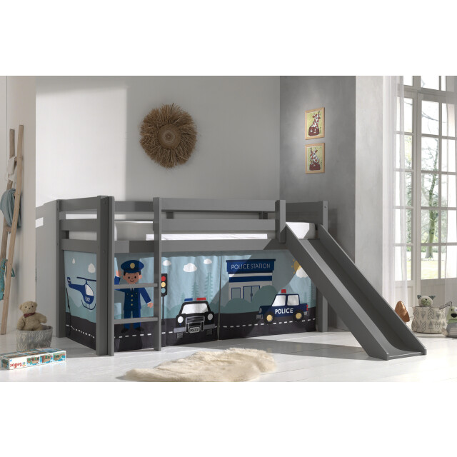 Lucevi pino halfhoogslaper h115cm met glijbaan 90 x 200 cm police 3012040 large