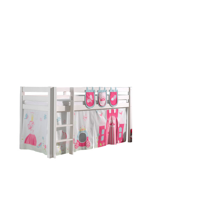 Lucevi pino halfhoogslaper h115cm met ladder 90 x 200 cm princess 3012403 large