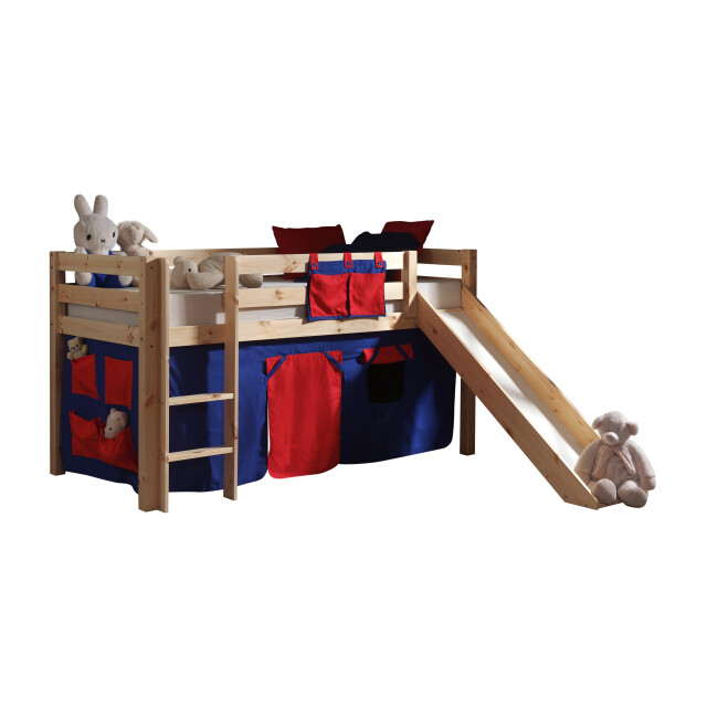 Lucevi pino halfhoogslaper + ladder + glijbaan + domino gordijntjes - 3012346 large
