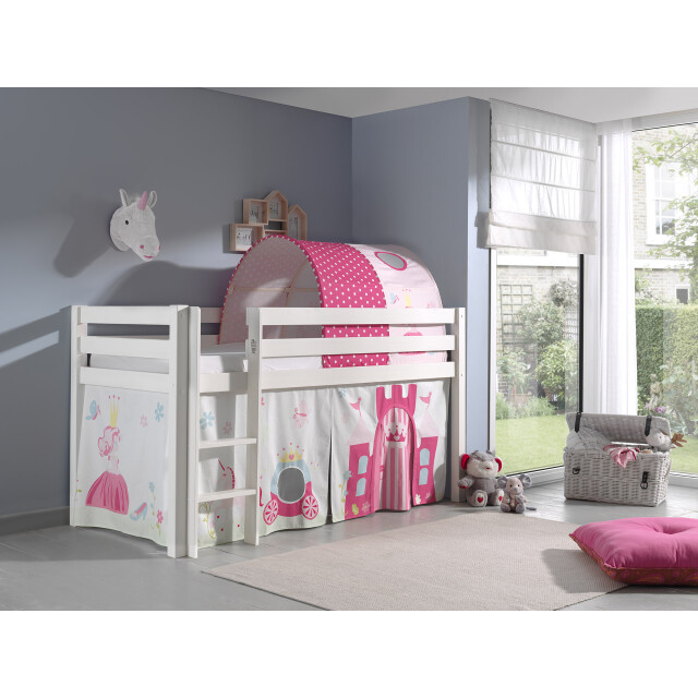 Lucevi pino halfhoogslaper h115cm met ladder 90 x 200 cm princess 3012402 large