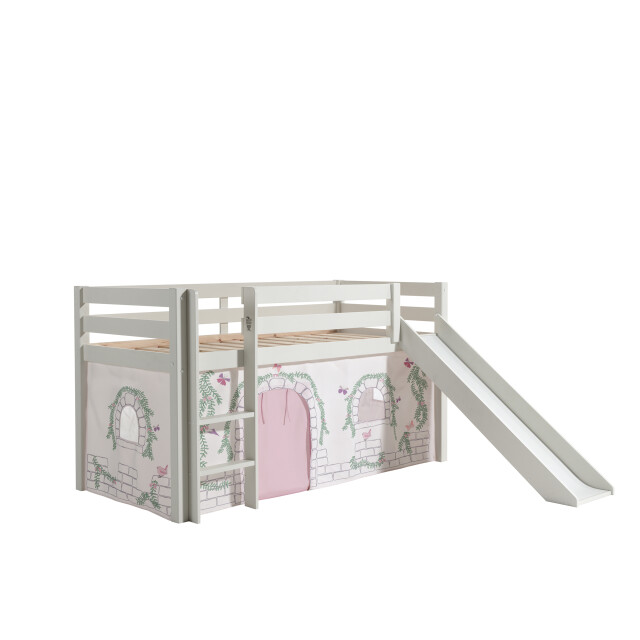 Lucevi pino halfhoogslaper h115cm met glijbaan 90 x 200 cm birdy 3012363 large