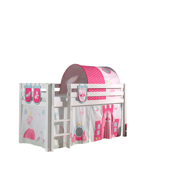 Lucevi pino halfhoogslaper h115cm met ladder 90 x 200 cm princess 3012404 large
