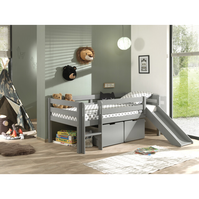 Lucevi pino halfhoogslaper h85cm met glijbaan 90 x 200 cm pino set van 2 3012185 large