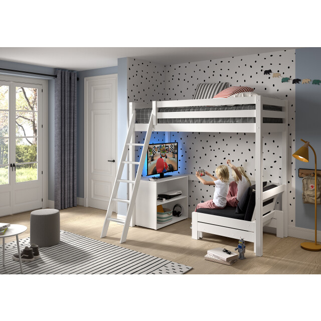 Lucevi pino mezzanine bed 90 x 200 cm pino boekenkast voor halfhoogslaper 3012585 large