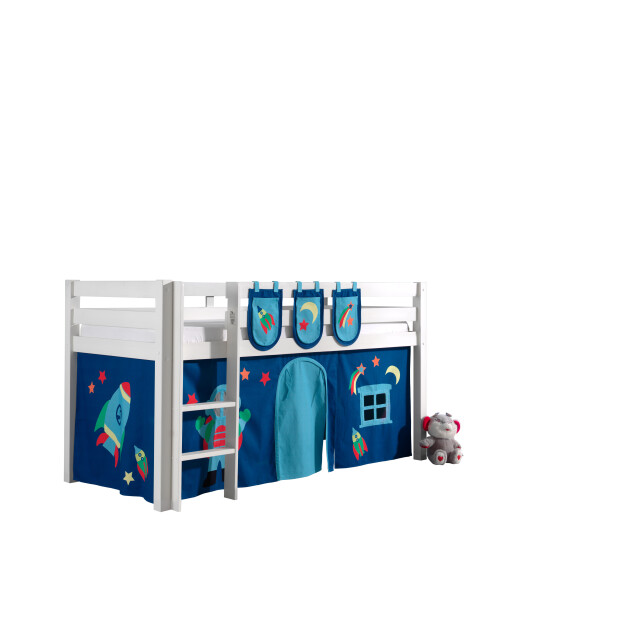 Lucevi pino halfhoogslaper h115cm met ladder 90 x 200 cm astro 3012407 large