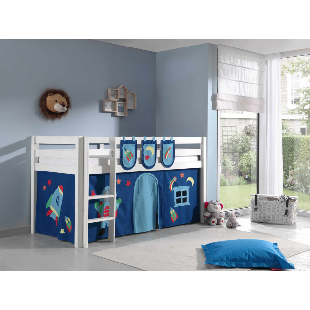 Lucevi pino halfhoogslaper h115cm met ladder 90 x 200 cm astro 3012407 large