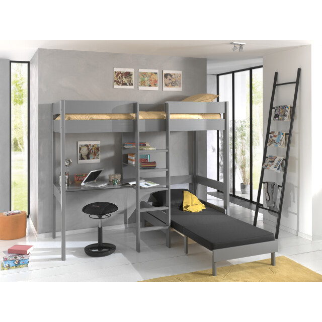 Lucevi pino hoogslaper + bureau + fauteuil 90x200 cm - 3012002 large