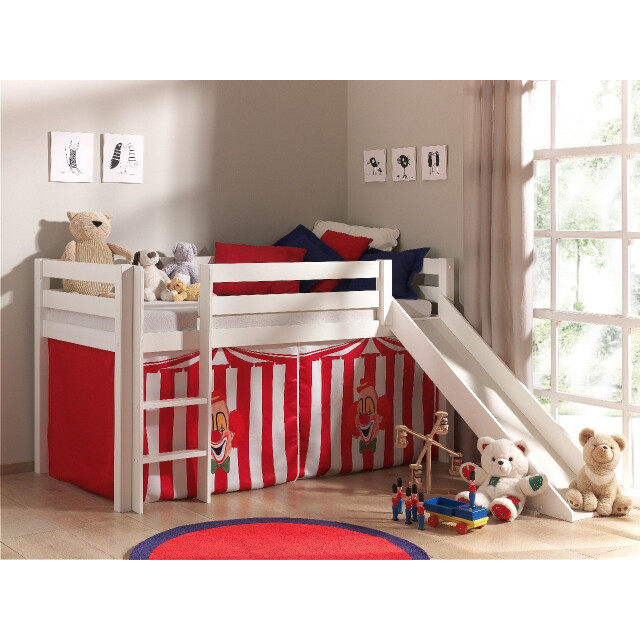 Lucevi pino halfhoogslaper h115cm met glijbaan 90 x 200 cm chucky 3012368 large