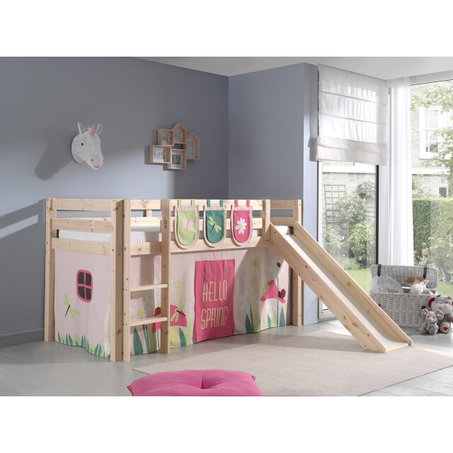 Lucevi pino halfhoogslaper + ladder + glijbaan + spring gordijntjes + 3 zakjes 3012327 large