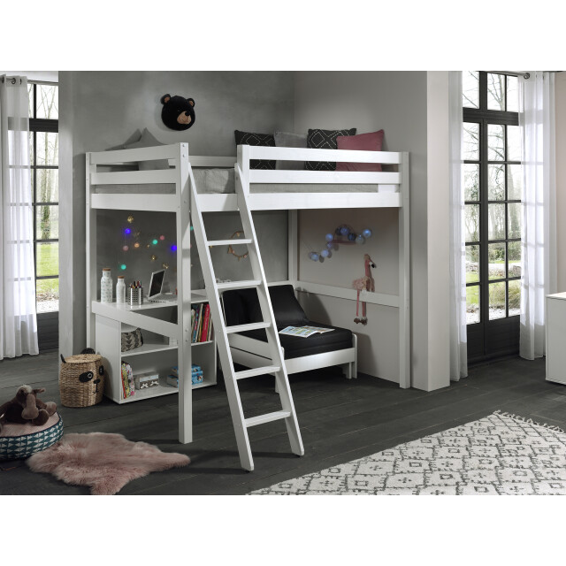 Lucevi pino mezzanine bed 140 x 200 cm pino boekenkast voor 3011967 large