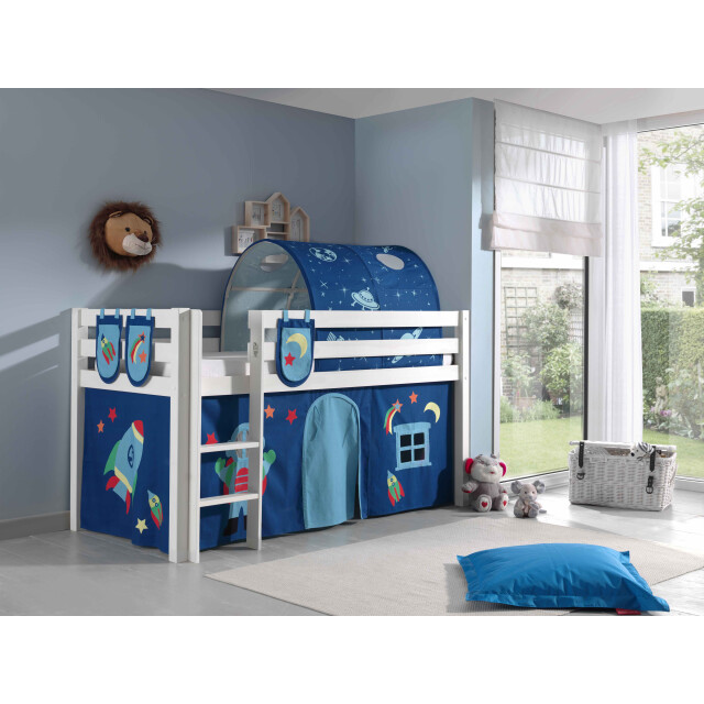 Lucevi pino halfhoogslaper h115cm met ladder 90 x 200 cm astro 3012408 large