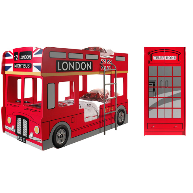 Lucevi carbeds london bus stapelbed 90 x 200 cm carbeds london bus 2 3012443 large