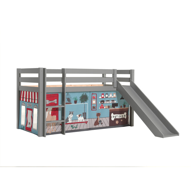 Lucevi pino halfhoogslaper h115cm met glijbaan 90 x 200 cm pet shop 3012044 large