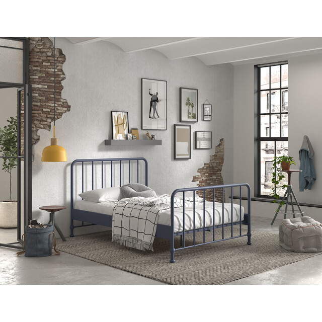 Lucevi bronxx bed 140x200cm blue denim 3012567 large