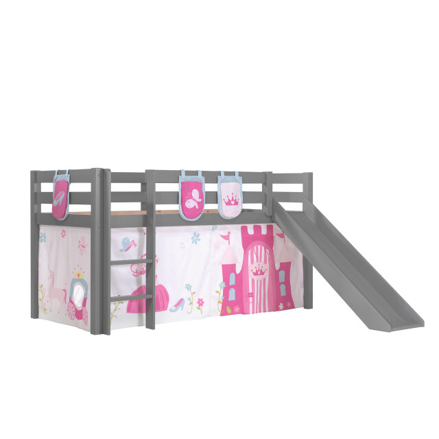 Lucevi pino halfhoogslaper h115cm met glijbaan 90 x 200 cm princess 3011928 large
