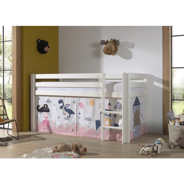 Lucevi pino halfhoogslaper h115cm met ladder 90 x 200 cm princess sophie 3012083 large