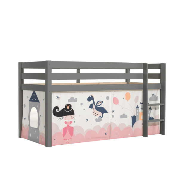 Lucevi pino halfhoogslaper h115cm met ladder 90 x 200 cm princess sophie 3012106 large