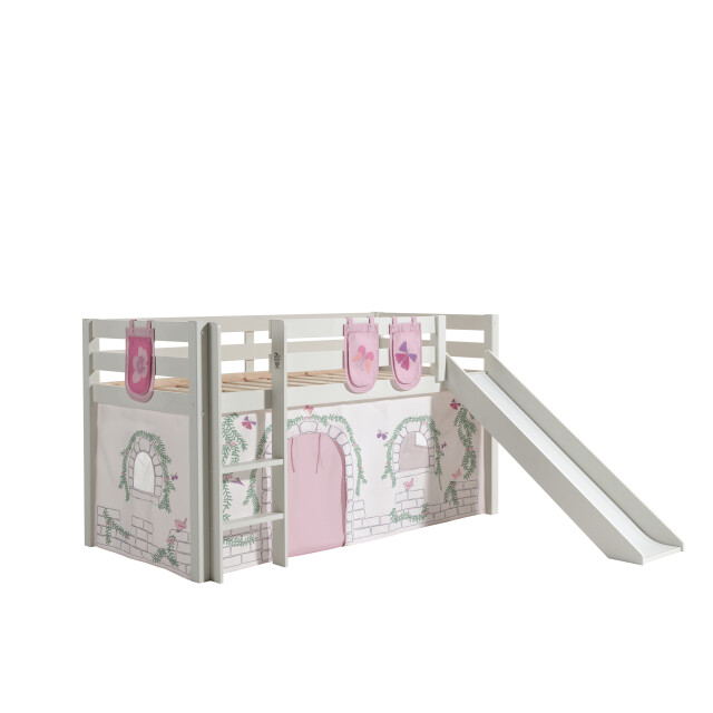 Lucevi pino halfhoogslaper h115cm met glijbaan 90 x 200 cm birdy 3012365 large