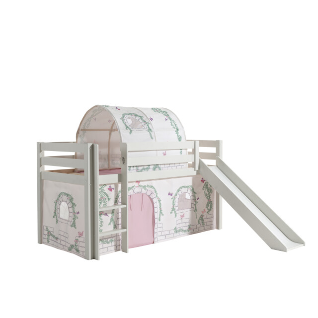 Lucevi pino halfhoogslaper h115cm met glijbaan 90 x 200 cm birdy 3012364 large