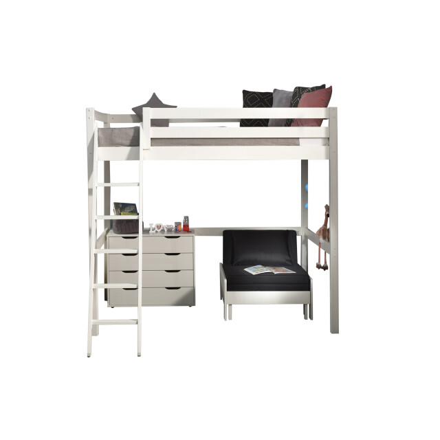 Lucevi pino mezzanine bed 140 x 200 cm pino commode 4 laden pino 3011968 large