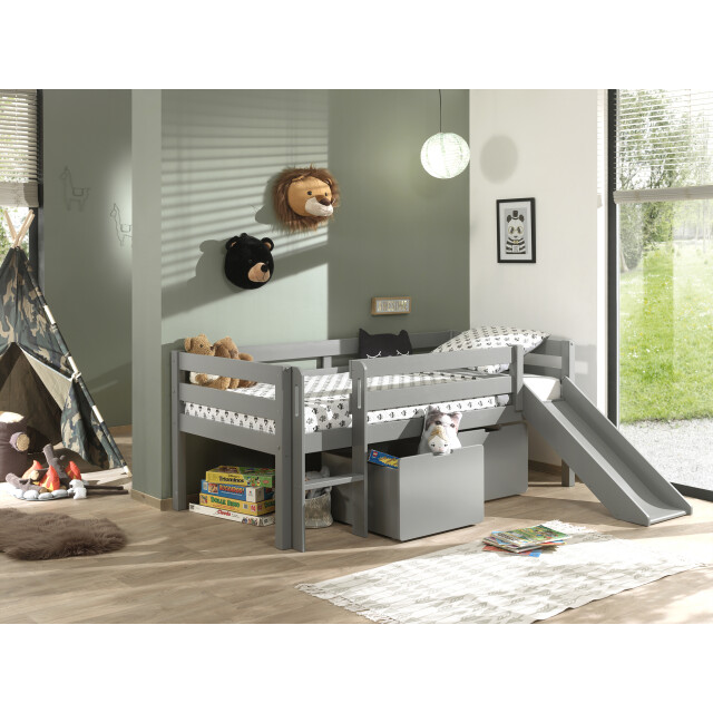 Lucevi pino halfhoogslaper h85cm met glijbaan 90 x 200 cm pino set van 2 3012185 large