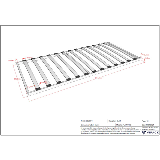 Lucevi lattenbodem kader 13 latten 90x200 cm 3012547 large