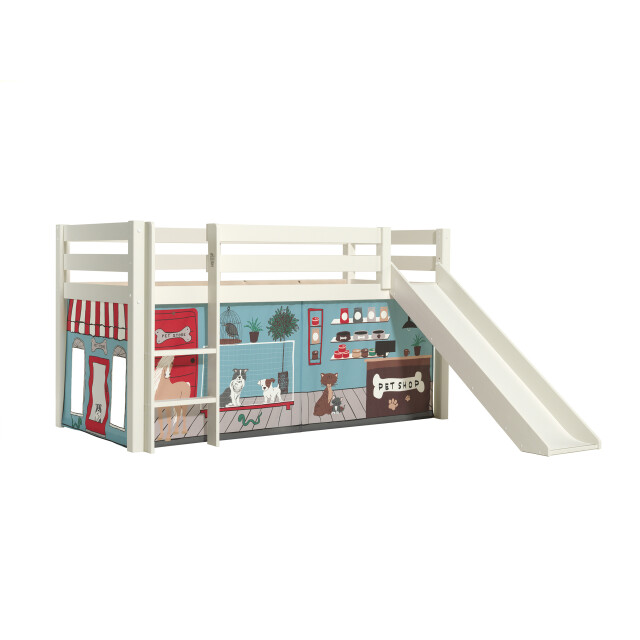 Lucevi pino halfhoogslaper h115cm met glijbaan 90 x 200 cm pet shop 3012028 large