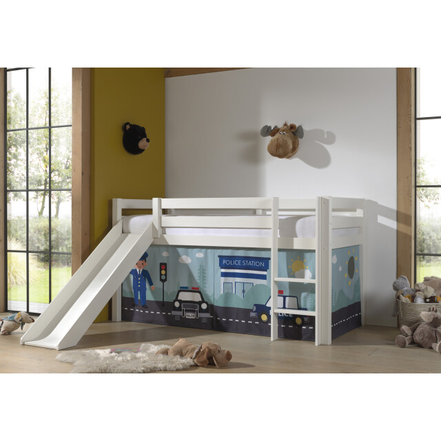 Lucevi pino halfhoogslaper h115cm met glijbaan 90 x 200 cm police 3012027 large