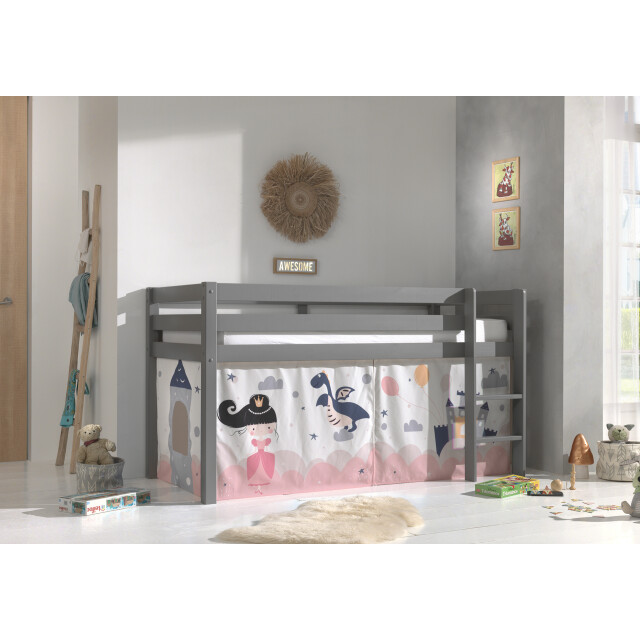 Lucevi pino halfhoogslaper h115cm met ladder 90 x 200 cm princess sophie 3012106 large