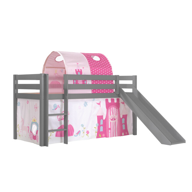 Lucevi pino halfhoogslaper h115cm met glijbaan 90 x 200 cm princess 3011927 large