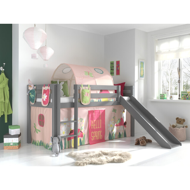 Lucevi pino halfhoogslaper h115cm met glijbaan 90 x 200 cm spring 3011925 large