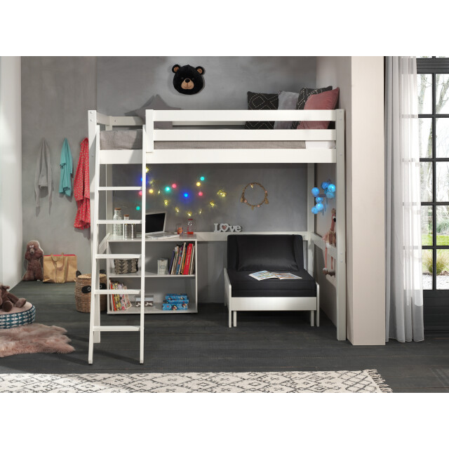 Lucevi pino mezzanine bed 140 x 200 cm pino boekenkast voor 3011967 large
